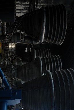 F-1 engines of the Saturn V first stage booster