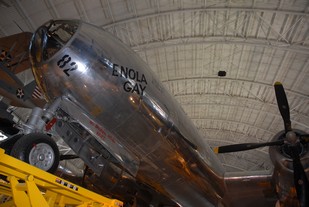Enola Gay, B-29 Superfortress bomber. Dropped the first atomic bomb 6 August 1945.