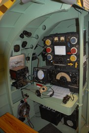 Lancaster bomber radio operator position